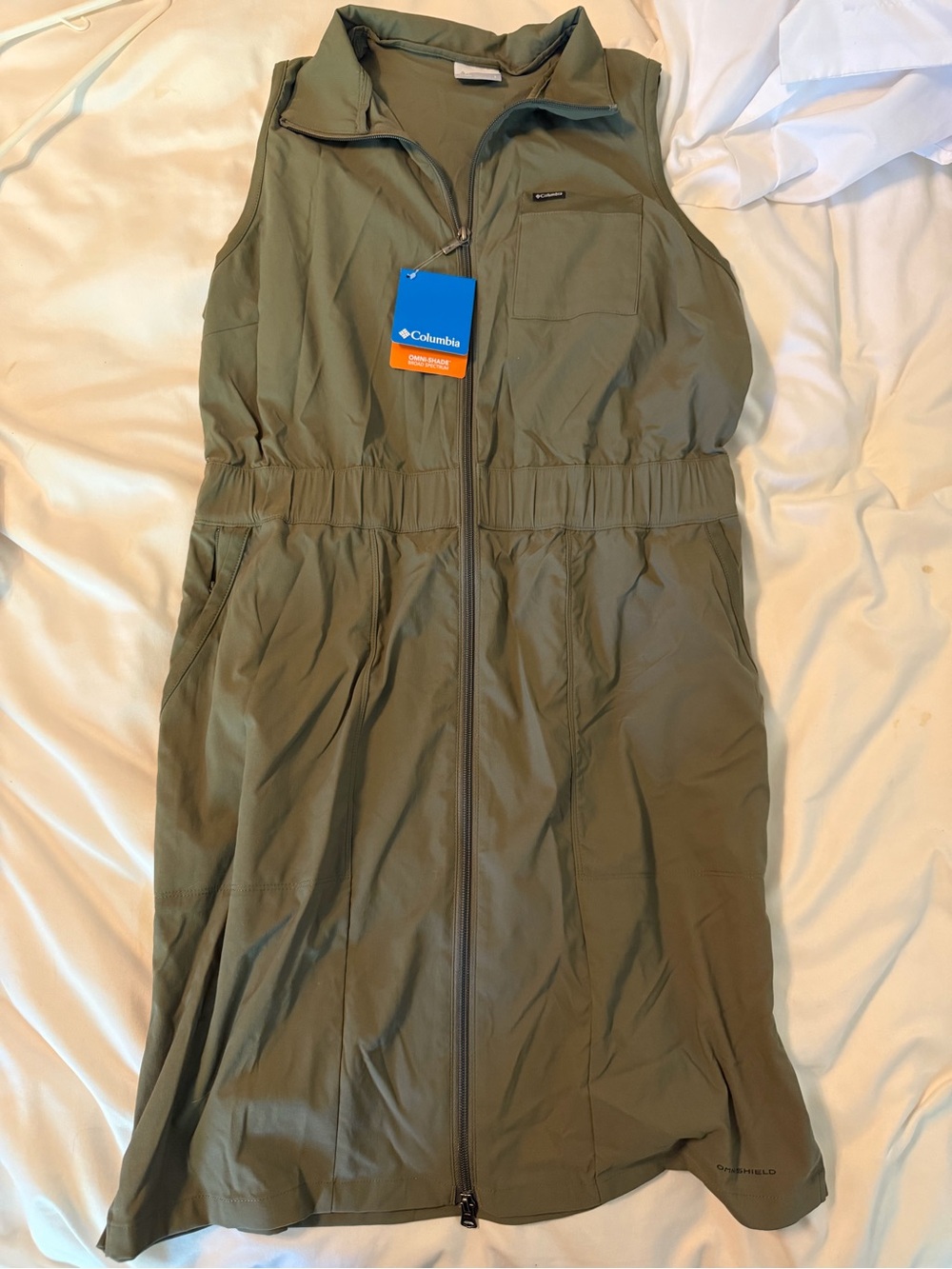 Women’s Columbia light-weight tank, collared zip up dress
